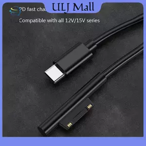 ULJ Bộ nguồn USB Type-C sạc nhanh mới cho Microsoft Surface Pro 7 3 4 5 6 15V 3A PD Dây cáp sạc máy tính bảng.