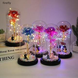 [Firefly] Vỏ thủy tinh hoa vĩnh cửu Hoa hồng Quà tặng ngày lễ tình nhân Đèn Led Đồ trang trí Giáng sinh [VN]