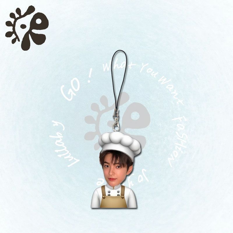KPOP Korean Boy Group Cortis Celebrity Peripheral Kitchen God Mobile Phone Chain Cute Cute Cute Acrylic Backpack Hanging