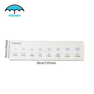 Hướng dẫn đo kích thước kim cương di động bằng Acrylic trong suốt 20 X 5 Cm, Công cụ so sánh kích thước và hình dạng kim cương cho trang sức