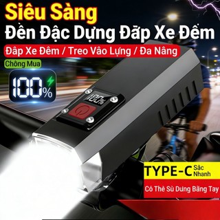 Đèn xe đạp IPX4 chống nước | Nhiều chế độ sáng linh hoạt | Phạm vi chiếu sáng rộng | Màn hình kỹ thuật số hiện đại