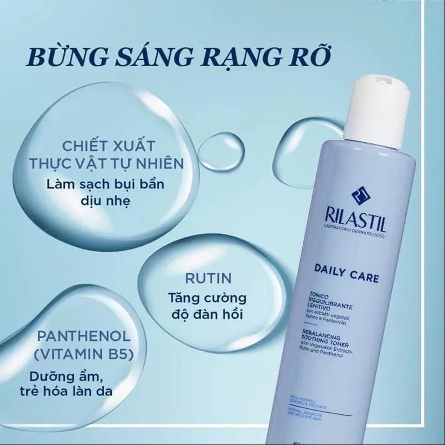 TONER DÀNH CHO MỌI LOẠI DA 200ML - RILASTIL DAILY CARE REBALANCING SOOTHING TONER 200ML - ÚT STORE