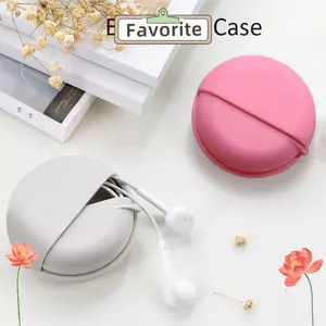Hộp đựng bảo vệ dây cáp / tai nghe bằng abs cứng hình tròn nhiều màu có thể xoay được đa năng