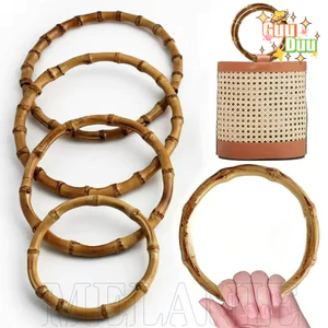 Nhẫn thay thế tròn GuuDuu - Tay cầm túi xách/đeo cổ tay bằng tre - Phụ kiện cho túi mua sắm, DIY