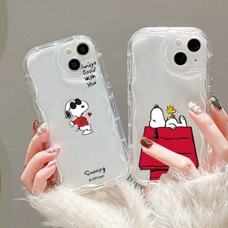 Ốp điện thoại Sóng S-Snoopys Hoạt Hình May Mắn Cho OPPO Reno 13 11 10 12 Pro + Reno 13F 11F Vỏ Sóng 3D Vỏ Mềm