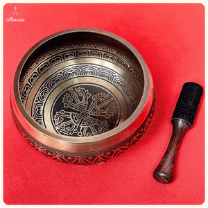 Chuông xoay Nepal 18.5 hoa văn chày kim cang (Vajra/Dorje) - Kim Cương Chử - Chuỳ Kim Cương - CXNP299