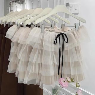 Áo Trễ Vai Thiết Kế Nhiều Tầng Trang Trí Dây Thắt Nơ Phong Cách Tiểu Thư Ld_Store Fashion