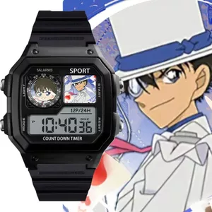 Thám Tử Lừng Danh Conan Anime Hàng Hóa Kuroba Kaito Đồng Hồ Học Sinh Trẻ Em Trung Học Cơ Sở Đồng Hồ Điện Tử Đồng Hồ Báo Thức Thời Gian Quà Tặng Sinh Nhật