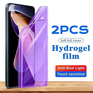 2 Chiếc HD Mềm Hydrogel Cho Xiaomi Poco X8 X7 X6 X5 Pro Max Neo Chống Gián Điệp Riêng Tư Chống Ánh Sáng Xanh Bảo Vệ Màn Hình Cho Xiaomi PocoX8 PocoX7 PocoX6 PocoX5 Phim Mềm Mờ