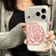 Màu hồng Rose Butterfly cho 16 trường hợp iPhone 17Air Space Case 14 13 11Pro