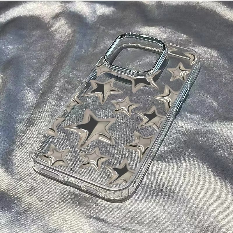 Ốp Điện Thoại Trong Suốt Họa Tiết Ngôi Sao Sáng Hợp Thời Trang Cho Iphone 17 16 Pro Max 15 14 13 12 11 Cho Iphone 7 8 Plus X XS XR 16e SE2