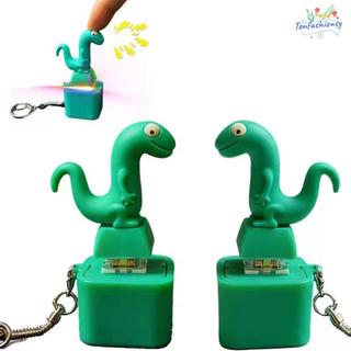 ITRUMPET Thằn Lằn Nút Âm Thanh Móc Khóa, Vui Nhộn Giảm Căng Thẳng Thằn Lằn Móc Khóa, Di Động Có Thể Sạc Lại LED Nhiều Màu Sắc Fidget Móc Khóa Đồ Chơi