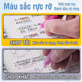 Bút Gel Học Sinh 12 Màu, Bút Mực Gel Nhiều Màu Dùng Để Đánh Dấu, Ghi Chú DIY Cho Học Sinh
