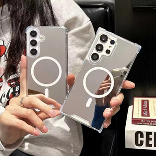 [JLK] ốp lưng s25 fe Ốp Lưng Từ Tính Gương Trang Điểm Cho Samsung Galaxy S25 S26 Ultra S24 FE S23 S22 A56 A55 A16 A15 A35 A36 Vỏ Chống Sốc