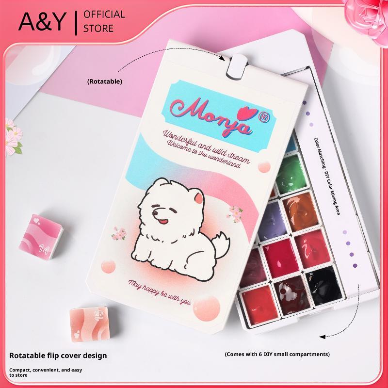 A & Y 6 / 18 Màu Tranh Thạch Cao Gradient Sơn Móng Tay Patting Keo Smudge Đóng Hộp Độ bão hòa cao Keo Sơn Móng Tay Bán Trơn Phổ Biến DIY Nail Art Trang Trí Salon.