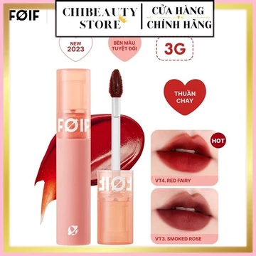 [THANH LÝ MUA 1 TẶNG 1][Date T3/2026] Son Kem Lì Hàn Quốc Thuần Chay, Mịn Mượt Lâu Trôi Foif Daily Velvet Tint 3g
