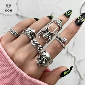 Nhẫn và phụ kiện thời trang punk gothic cho nam nữ, phù hợp làm quà tặng