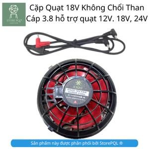 Cặp quạt áo điều hòa hàng 18V ABS không chổi than cho áo điều hòa 24V 12V 7V 5V (cam kết không chổi than 100%) siêu cứn