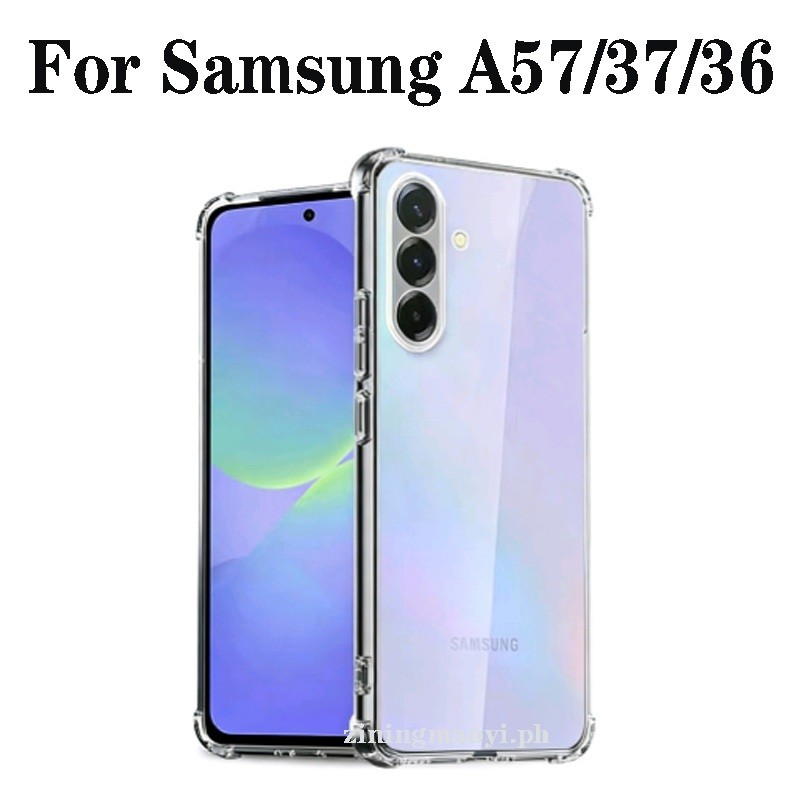 Ốp điện thoại trong suốt mềm chống sốc 4in1 Samsung A57 A37 cho Samsung A07 A17 A56 A26 A36 A16 A06 A05 A05S Màng màng gốm + màng ống kính + màng mặt sau