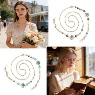 Dây đeo kính râm ROLY chống trượt, phụ kiện giữ kính kim loại cho nữ