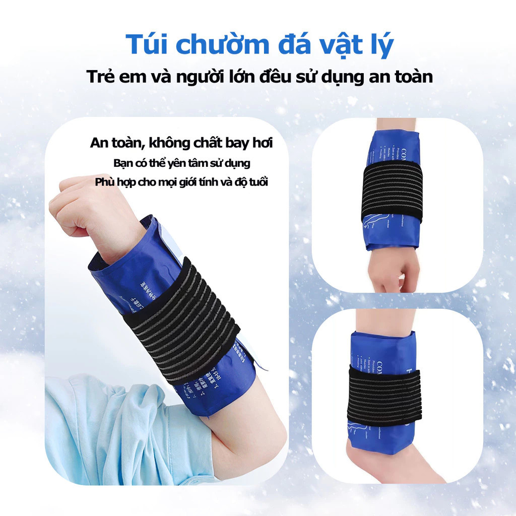 【COD】Mẫu mới túi chườm đá lạnh dạng gel 44cm*17cm y tế tái sử dụng, giảm đau và sưng tấy nhanh chóng an toàn.