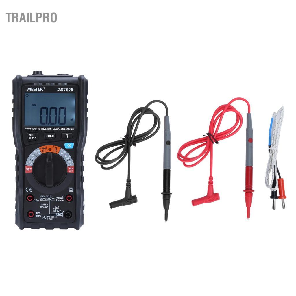TrailPro Đồng hồ đo điện áp vạn năng DM100B di động cho ngành công nghiệp gia đình