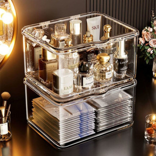 Hộp Đựng Mỹ Phẩm Trong Suốt Acrylic Cao Cấp, Hộp Lưu Trữ Skincare, Nước Hoa Bàn Trang Điểm Gọn Gàng