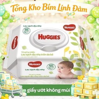 Khăn ướt Huggies không mùi,babycare, bobby (80 miếng/gói) - THảo NHi Kid
