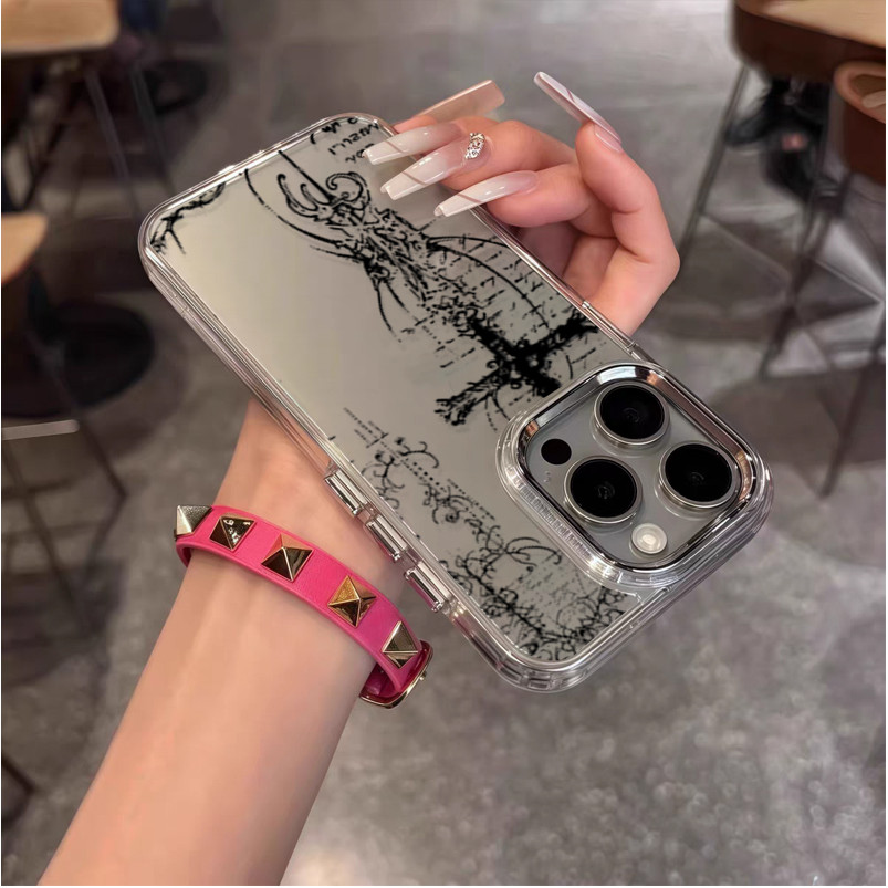 Ốp Lưng Cho Xiaomi Mi 11 Lite 11T PRO 12T POCO X3 X4 GT X5 X6 X7 PRO M4 M7 F5 PRO 14T Dark Gothic Cross Mark Cool Soft Mạ Ống Kính Kim Loại