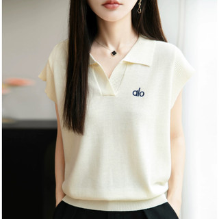 Dệt Kim Ngắn Tay Nữ Mùa Hè Ve Áo Mỏng Phong Cách Hàn Quốc Đi Lại Áo Thun Đơn Giản Top