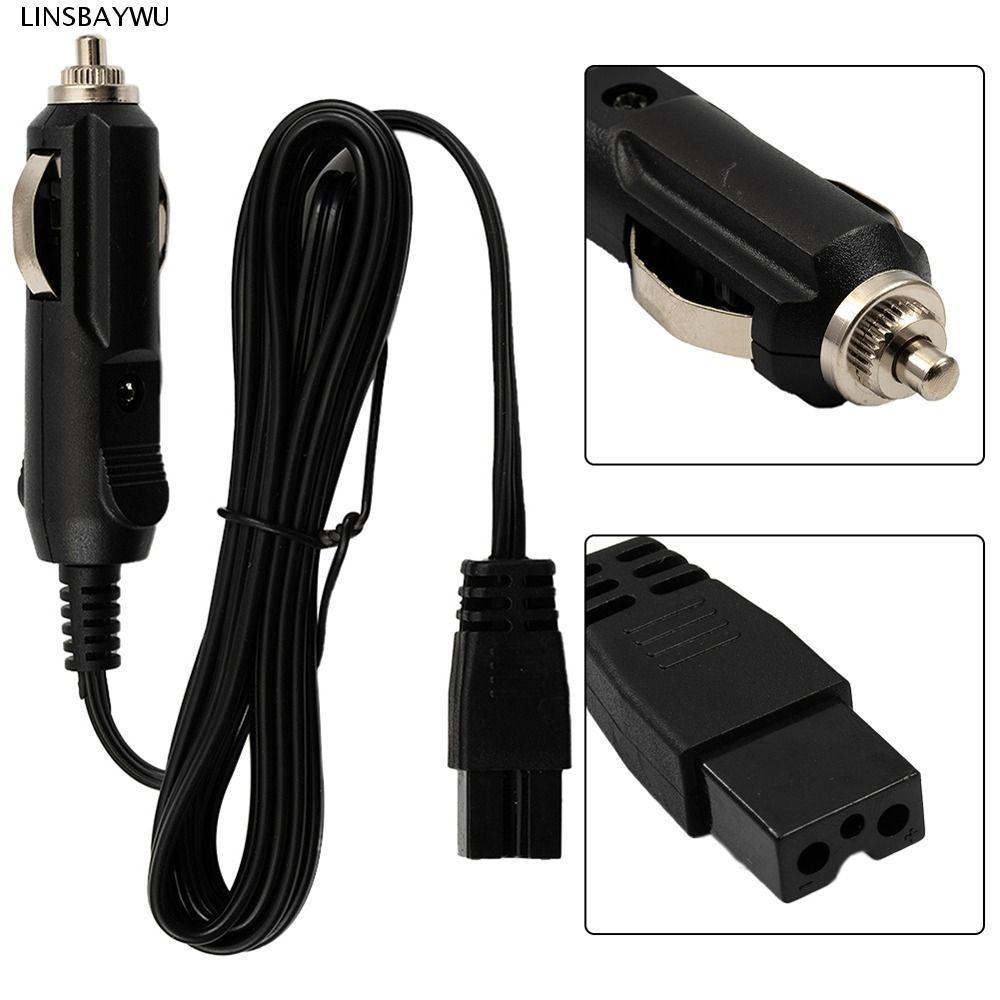 Cáp dẫn tủ lạnh ô tô LINSBAYWU, Dây cắm chì tủ lạnh Mini DC 12V 2m, Dây nguồn 2 chân cắm chì Dây thay thế Hộp làm mát ô tô Cáp dẫn Tủ lạnh ô tô