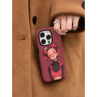 Ốp điện thoại hình cô gái hoạt hình 2 trong 1 Apple 17 / 16 iPhone 15 Pro Max Phim mới 14 / 13 Sáng tạo 12 / 11 Pro Max 7 / 8 Plus Vỏ điện thoại bóng hai lớp