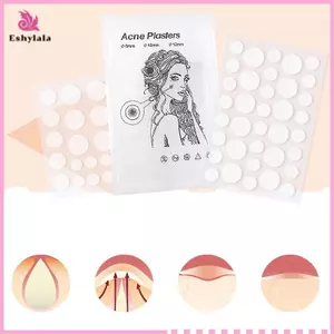 Eshylala 24 / 36 Miếng Dán Miếng Dán Mụn Hydrocolloid Miếng Dán Hình Dạng Chống Thấm Nước Màu Trắng Tròn Điểm Điều Trị Mụn Miếng Dán Che Khuyết Điểm [MỚI]
