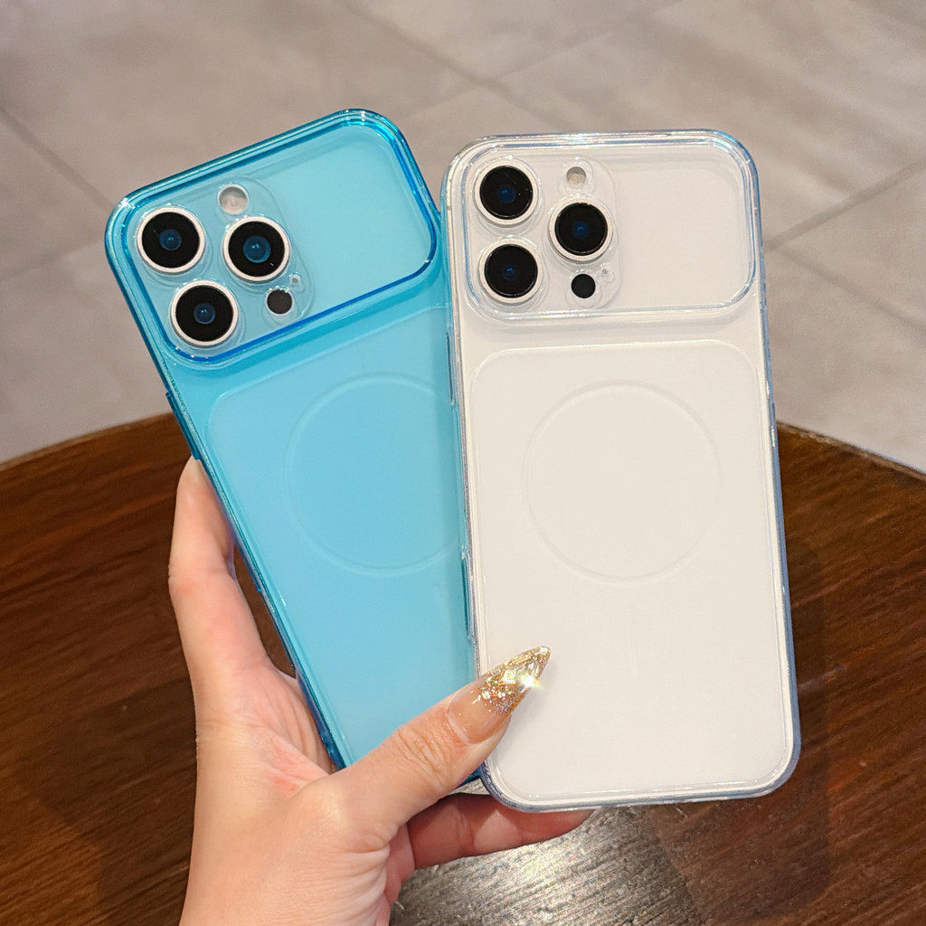 Ốp điện thoại mềm màu hồng từ tính cho iPhone 17 Pro Max 17 16 15 14 13 Vỏ bảo vệ chống sốc