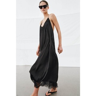 Z Mùa Xuân Ren Khâu Lụa Satin Dây Cổ Áo 2678241