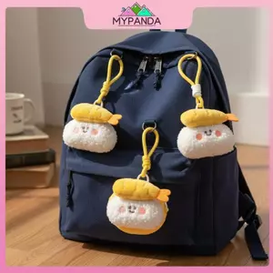 MYPANDA Dễ Thương Sáng Tạo Sang Trọng Chiên Tôm Sushi Mặt Dây Chuyền Móc Khóa Hoạt Hình Ví Đựng Tiền Xu Thời Trang Bapa Trang Trí Mặt Dây Chuyền Phụ Kiện Quà Tặng.