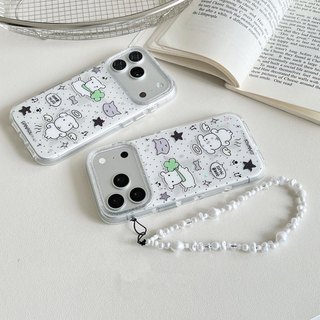Ốp lưng cứng Tương thích với iPhone 13 14 14Pro 14ProMax 15 15Pro 15ProMax 16 16Pro 16ProMax 17 17Pro 17ProMax Ốp họa tiết cỏ ba lá Wave Point