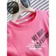 Phiên Bản Hàn Quốc Bé Gái Hai Mặt Dây Rút Áo Thun Dài Tay In Chữ Co Giãn Thời Trang Top 90-140 Size 22NM