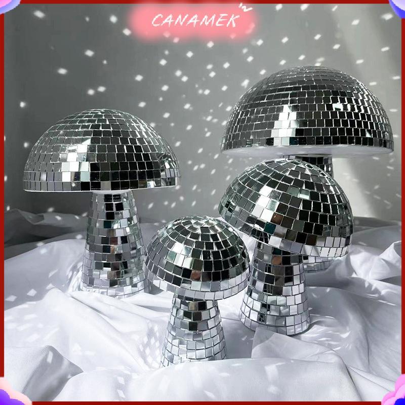 CANAMEK Mới Bạc 10 * 10cm Nấm Disco Bóng Gương Phản Quang Nấm Trang Trí Bạn Gái Quà Tặng CSF