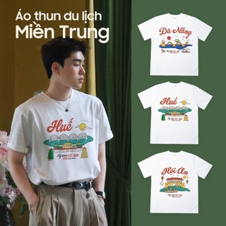 [HOẢ TỐC]  Áo thun du lịch MIỀN TRUNG Việt Nam, unisex, chất thun cotton 250gsm siêu dày dặn