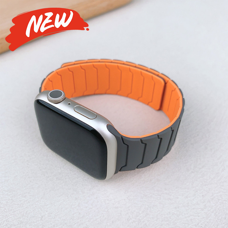 Dây đeo silicon từ tính cho Apple Watch Series11 / 10 42mm 46mm Ultra3 / 2 / 1 49mm 9 8 7 6 5 SE 44mm 40mm 41mm 45mm