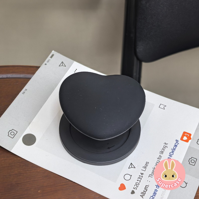 Dễ Thương Màu Silicon Hình Trái Tim Giá Đỡ Điện Thoại Màu Kẹo Cảm Giác Da Từ Đứng Mẫu Đa Năng Di Động Trang Trí