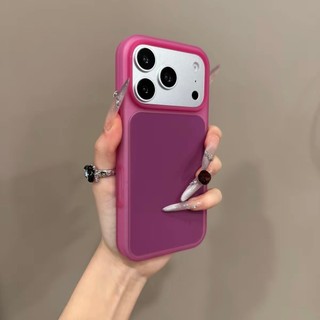 Ốp điện thoại di động cảm giác da thạch màu trơn mới cho iPhone17 Pro Max 16 15 Pro Max bảo vệ camera chống sốc chống rơi mặt sau mềm