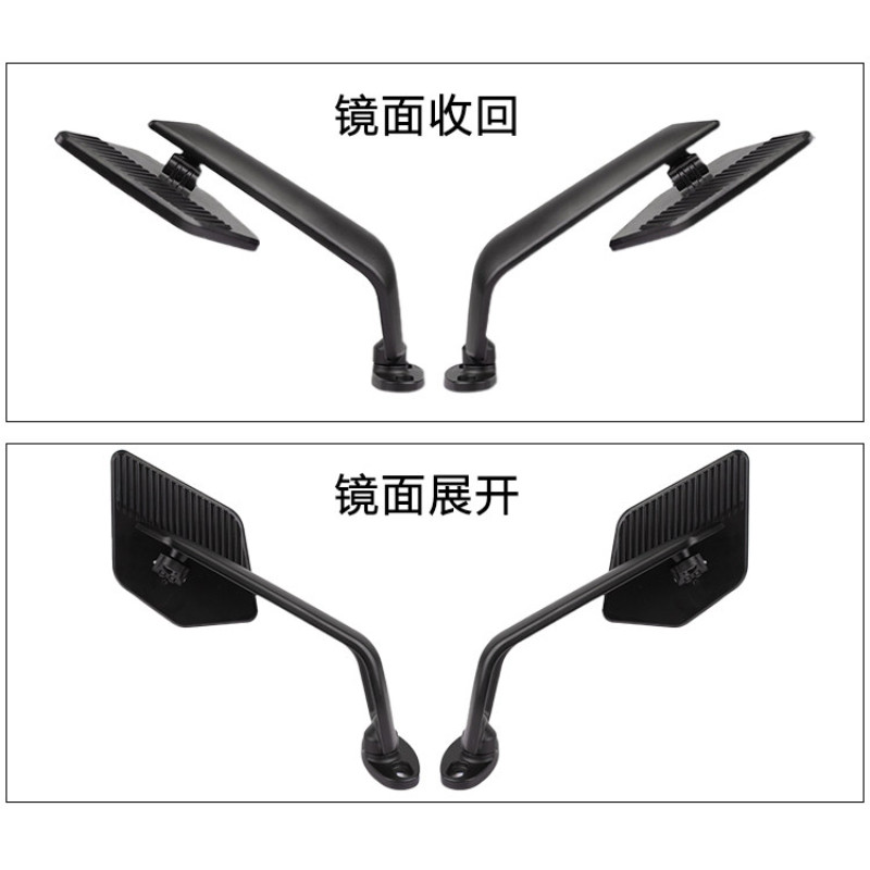 CHO R3 R6 R7 R15 NINJA 250 400 ZX6R Xe Máy Cánh Gương Lưỡi Chiếu Hậu Gương CNC Nhôm Thể Thao Đua Gương Gấp