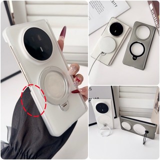 Ốp Cứng Mờ Trục Đôi Từ Tính Cho Honor Magic V6 V5 V3 VS3 V3 VS2 V2 Bản Lề Bao Có Giá Đỡ Nhẫn Vỏ Sạc Không Lông