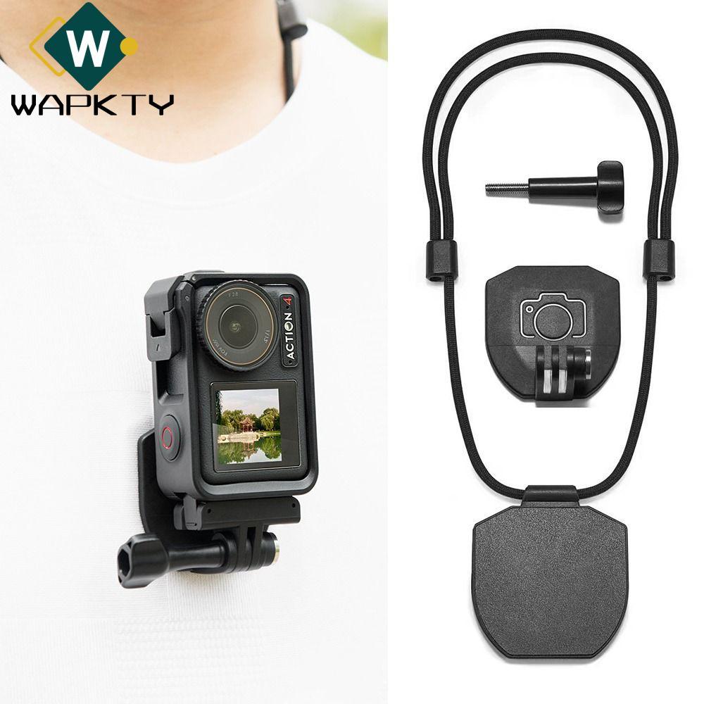 Dây đeo cổ WAPKTY, có dây buộc Giá đỡ cổ máy ảnh từ tính ổn định, Giá treo phát hành nhanh bền bỉ cho phụ kiện máy ảnh hành động DJI Action 6 / 5Pro / 4 / Pocket 3 / Insta360 X5 X4