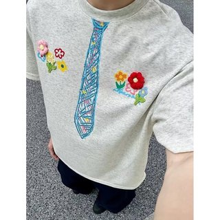 Áo thun nam họa tiết graffiti và hoạt hình Hàn Quốc, thiết kế trendy