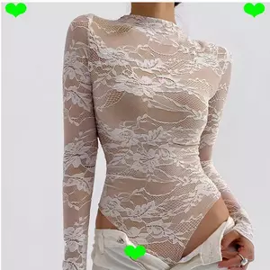 Áo liền quần ren dài tay slim-fit gợi cảm, hàng có sẵn