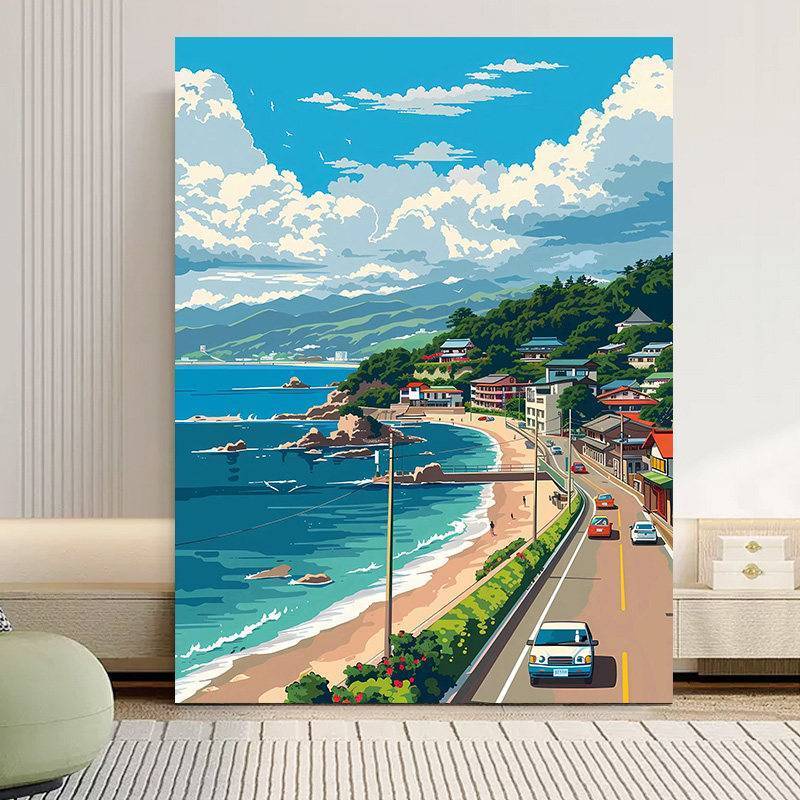 Hayao Miyazaki Phong Cảnh Mùa Hè Canvas Treo Tường Nghệ Thuật Không Khung Chống Thấm Nước Nhà Phòng Khách Trang Trí Phòng Ngủ