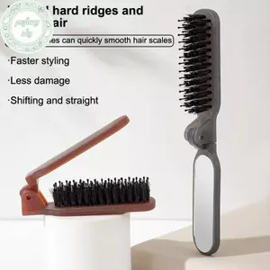 PUSKY Mane Lông Bàn Chải Tóc Có Thể Gập Lại Di Động Có Gương Thơ Có Thể Gập Lại Massage Du Lịch Dụng Cụ Tạo Kiểu Tóc Salon Quà Tặng VN